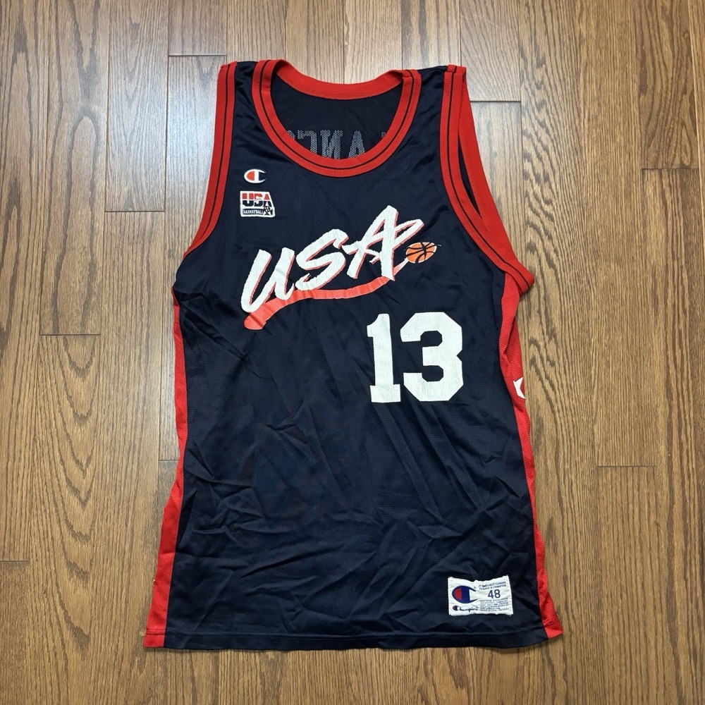 Vintage Champion USA Basketball Jersey Dream Team Jordan Mens 2XL 48